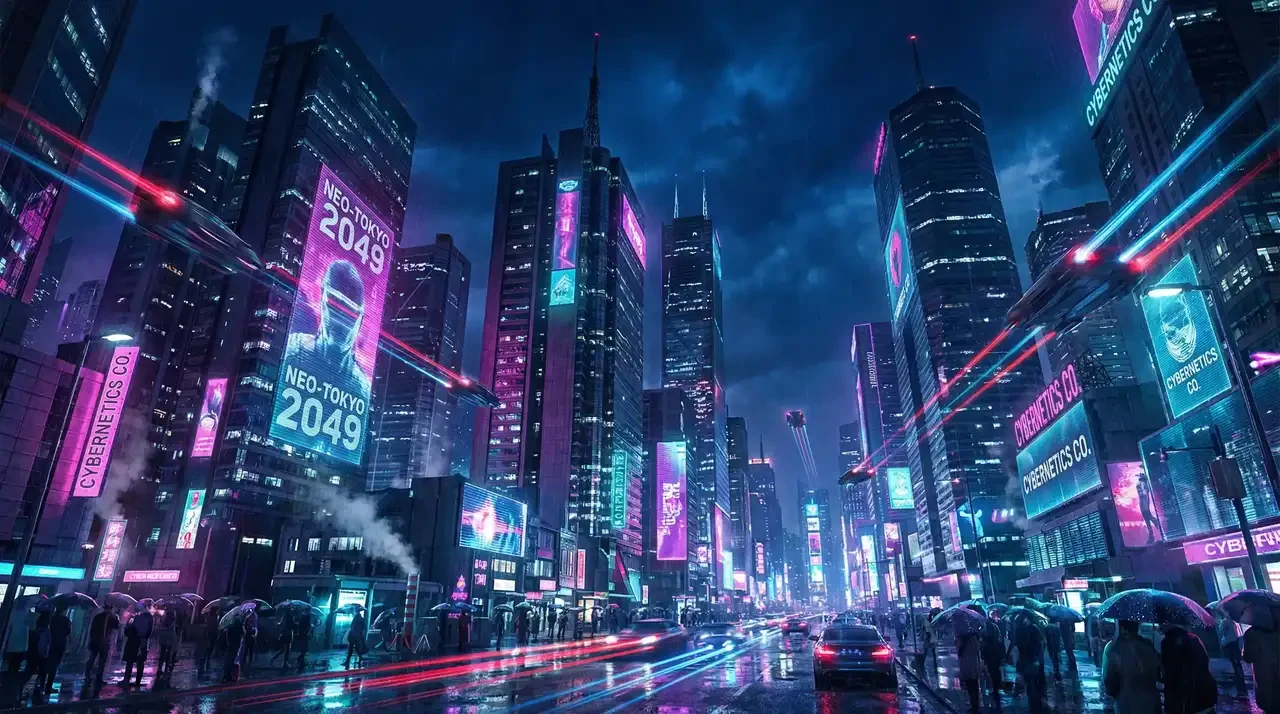 壹号娱乐 - 赛博朋克太空不夜城全景